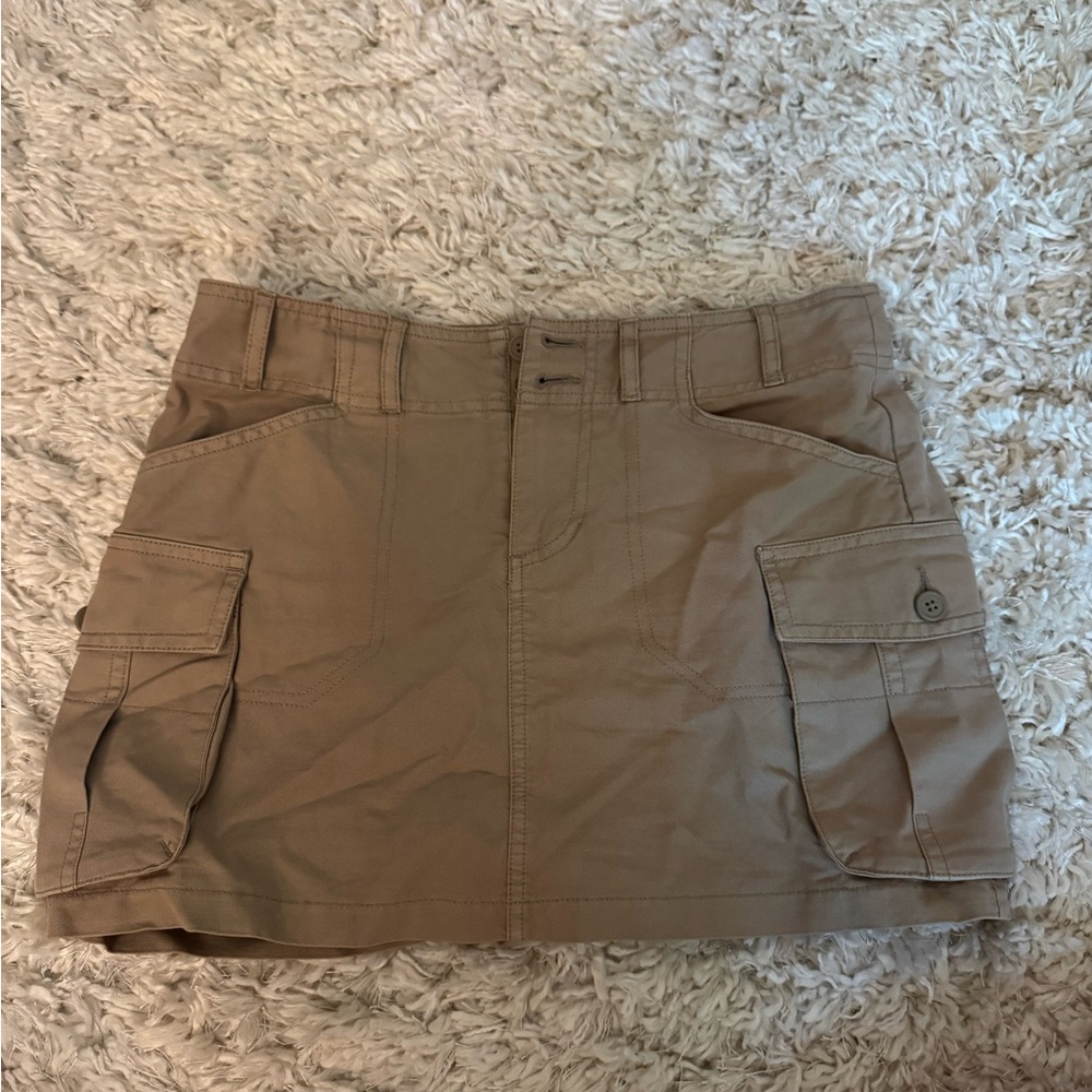 Brandy Melville Tan Cargo Mini Skirt